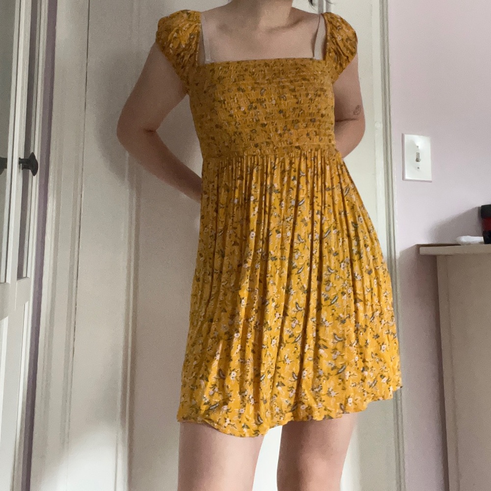 Pretty Yellow Floral Don’t Ask Why Sundress!